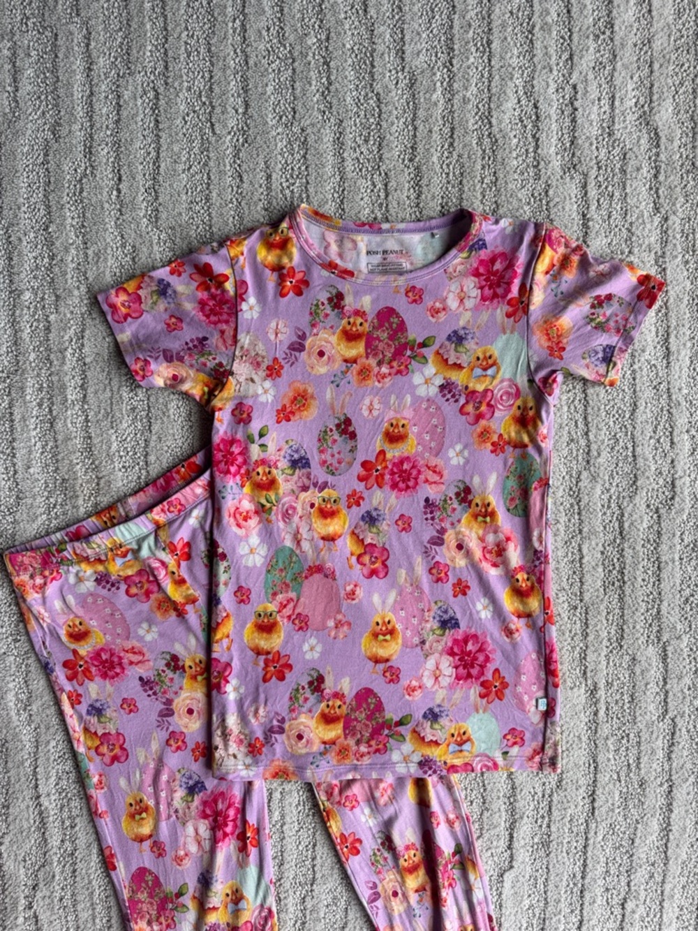 Posh Peanut Azalea Easter chick Pajama Set size 8